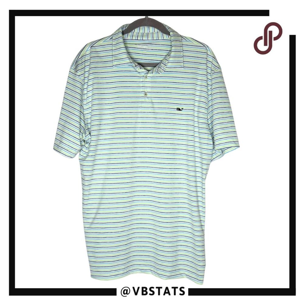 Vineyard‎ Vines Men's Striped OTG Sankaty Performance Polo Shirt Multicolor XL